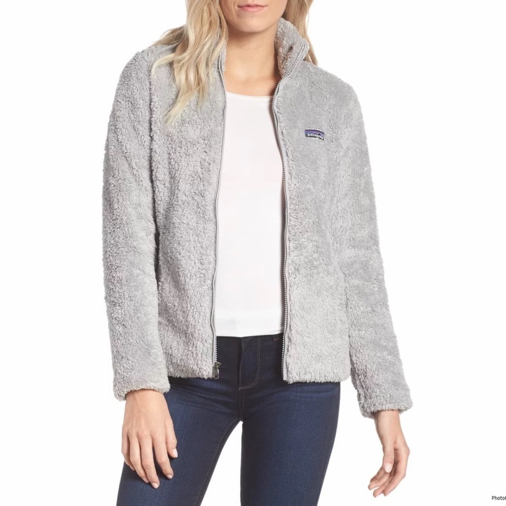 Patagonia Los Gatos Full Zip Jacket Sherpa Gray Fur Fuzzy Sherpa Size M - Picture 5 of 12